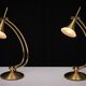 Holtkotter Brass Halogen Table lamps 1980s Germany
