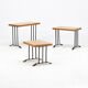 Tables gigognes brutalistes rustiques vintage