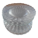 7 petal-shaped glass dessert plates – 1960s–1970s
