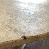 Travertine dining table