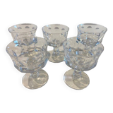 Small 5 piece cut crystal glass villeroy & boch liqueur service