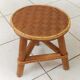 Plant holder or stool child tripod in rattan and bamboo