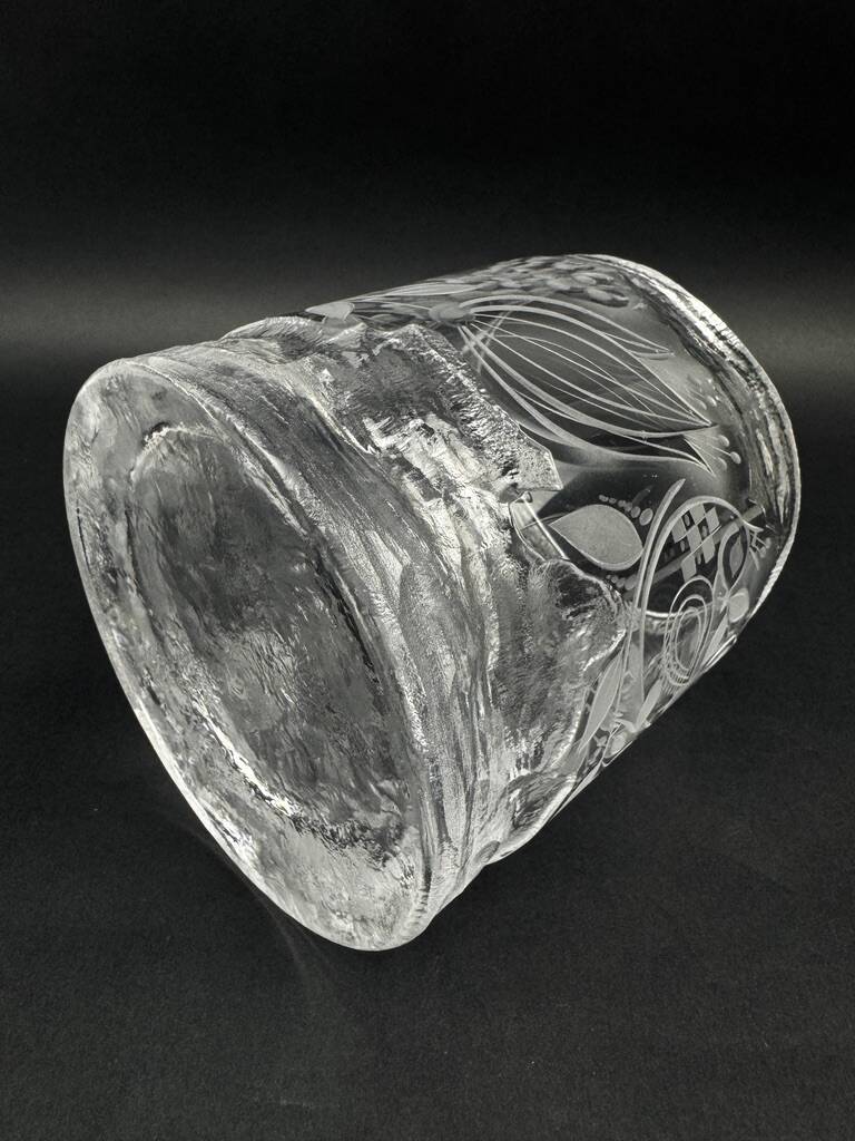 Crystal vase by Bjorn Wiinblad for Rosenthal, limited edition numbered 63/100