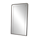 Art Deco Rectangular Wall Mirror with Black Beech Frame, Italy