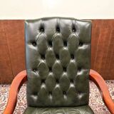 Classic English Chesterfield Desk Chair Green
