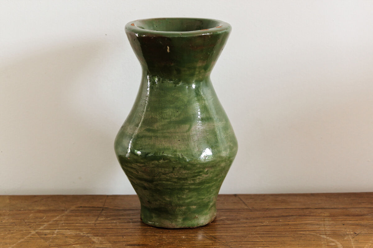 Glazed terracotta vase