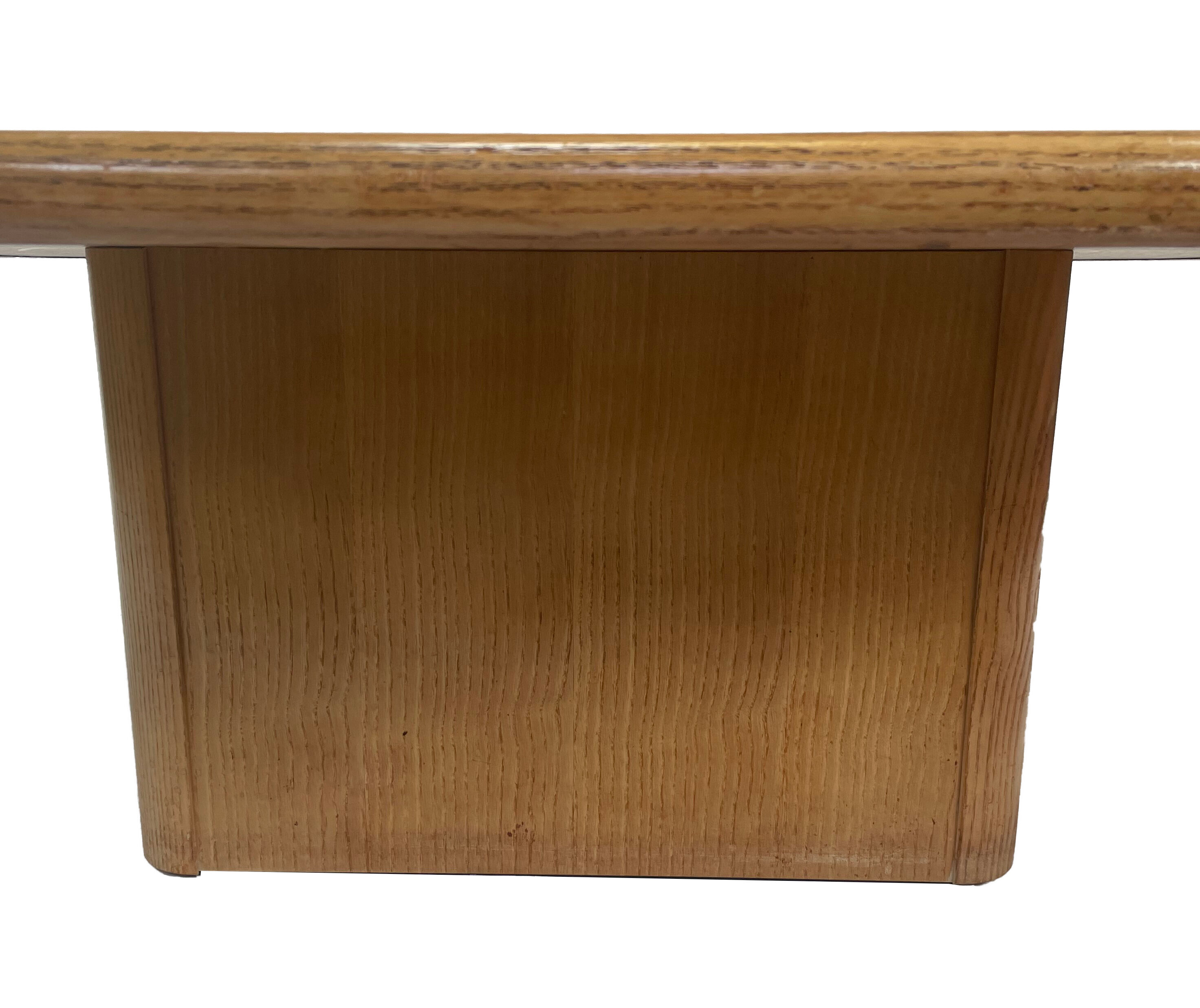 Vintage coffee table 1980s wood minimalist design