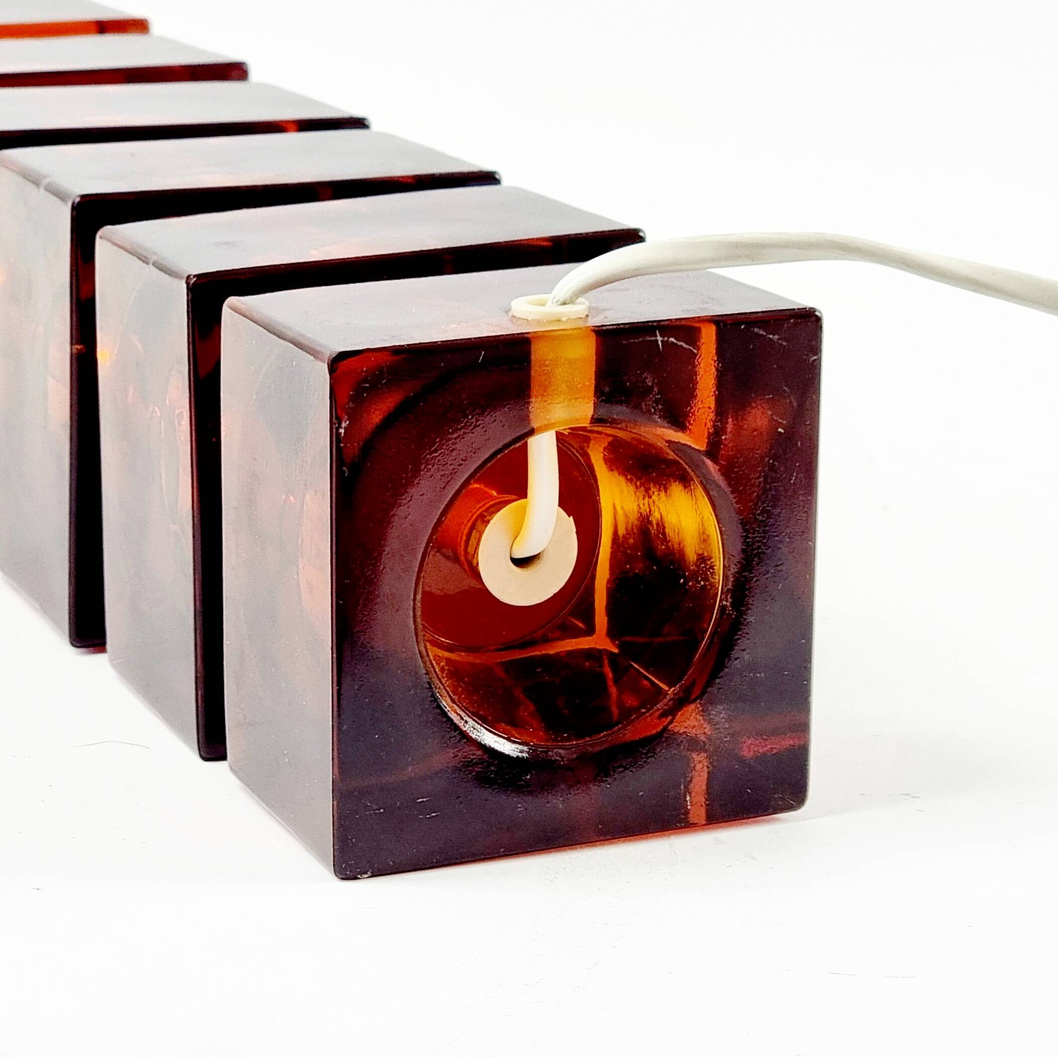 Large Mid Century Scandinavian Glass & Brass Table Lamp By Carl Fagerlund For Orrefors, Sweden, 1960