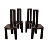 Set of 4 black Italian chairs