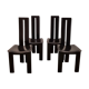 Ensemble de 4 chaises italiennes noires