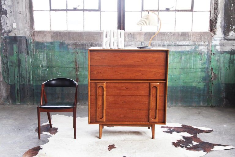 Vintage 5-drawer dresser Lane Burlwood 1960s