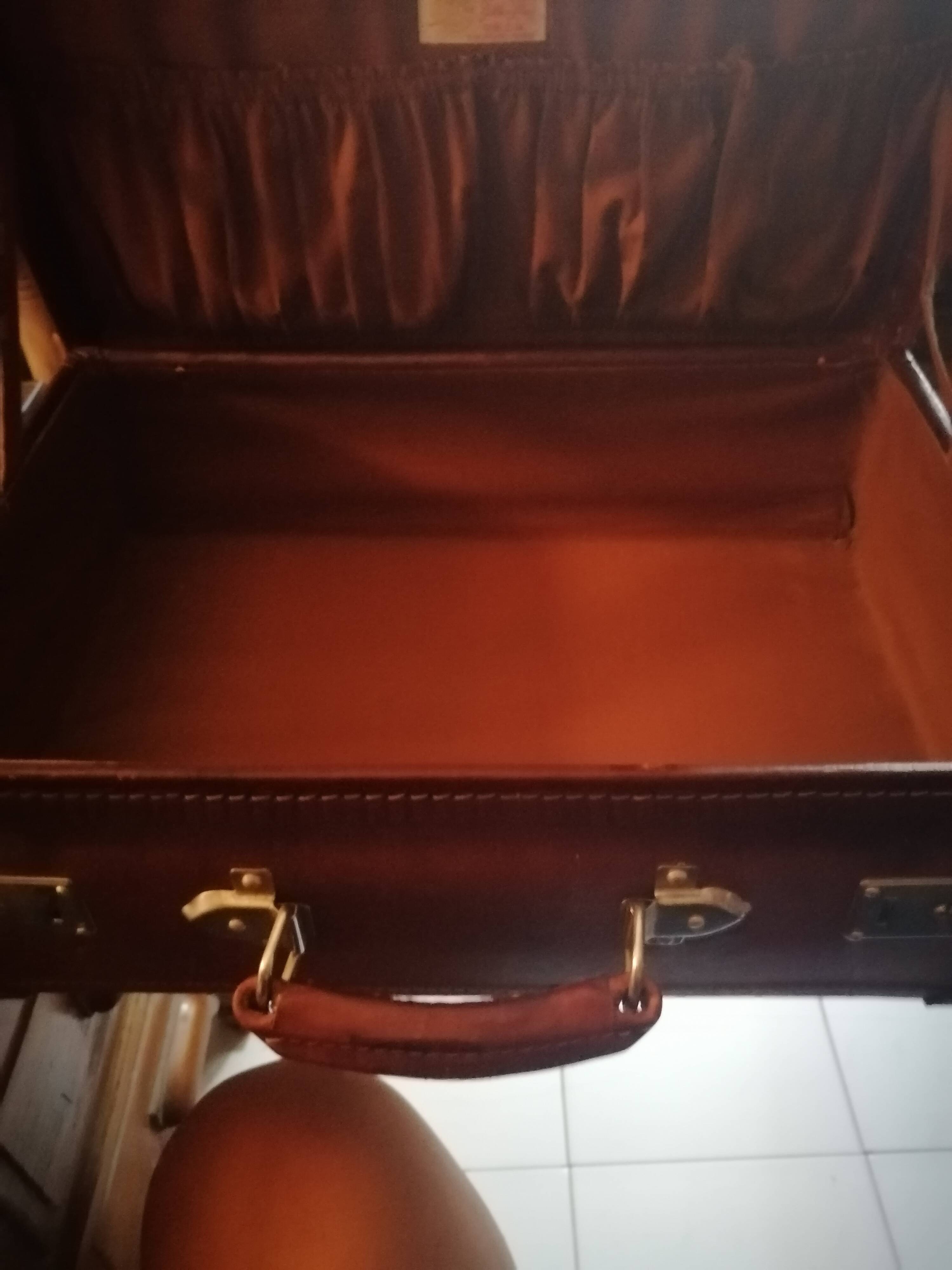 Valise en cuir (golden leaf )