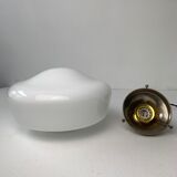 Old vintage opaline suspension lamp 30 cm