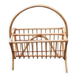 Magazine holder bamboo, vintage 60s