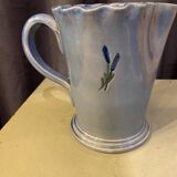 LAVENDER BLUE GLAZED TERRACOTTA WATER PITCHER