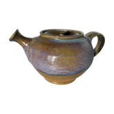 La Borne iridescent blue sandstone teapot signed