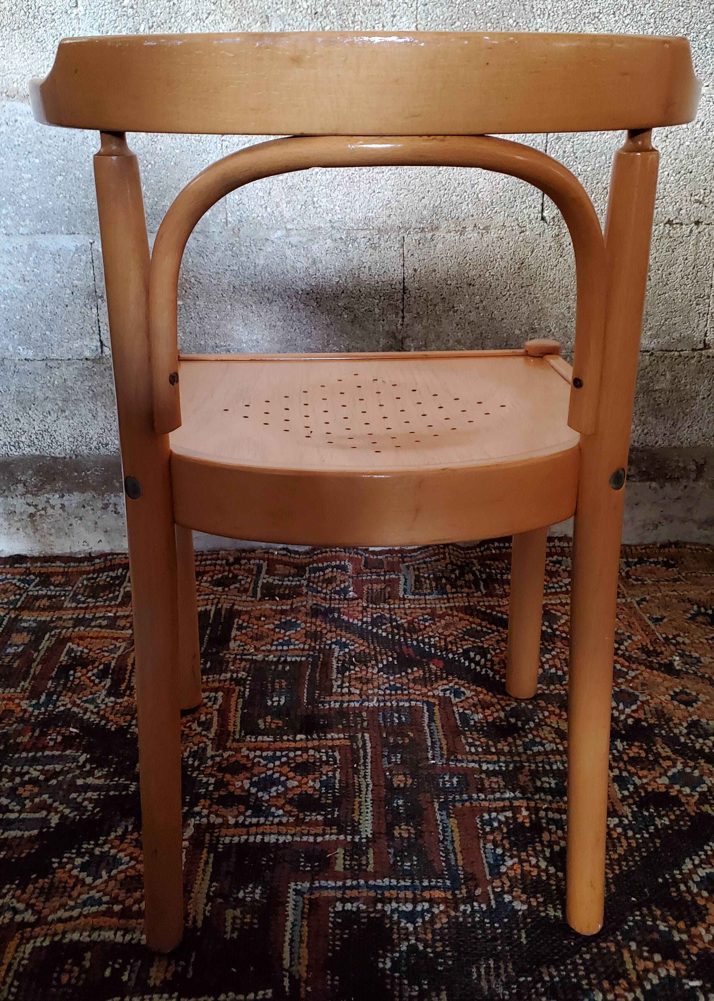 Fauteuil de bureau bois 80's