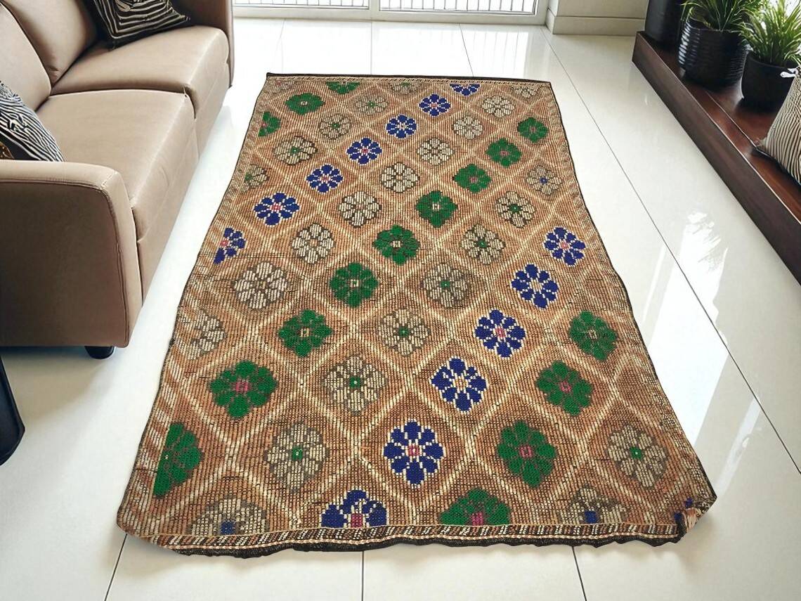 Geometric Tribal Kilim Rug