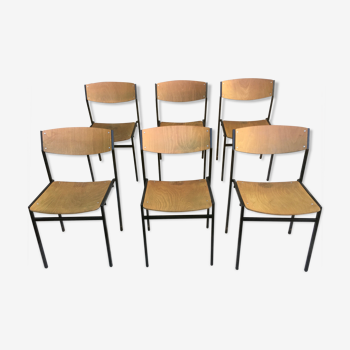 Ensemble de 6 chaises conçu par le designer Gijs van der sluis.