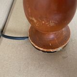 Small table lamp in old turned wood