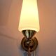 Applique en laiton doré et opaline blanche 1960