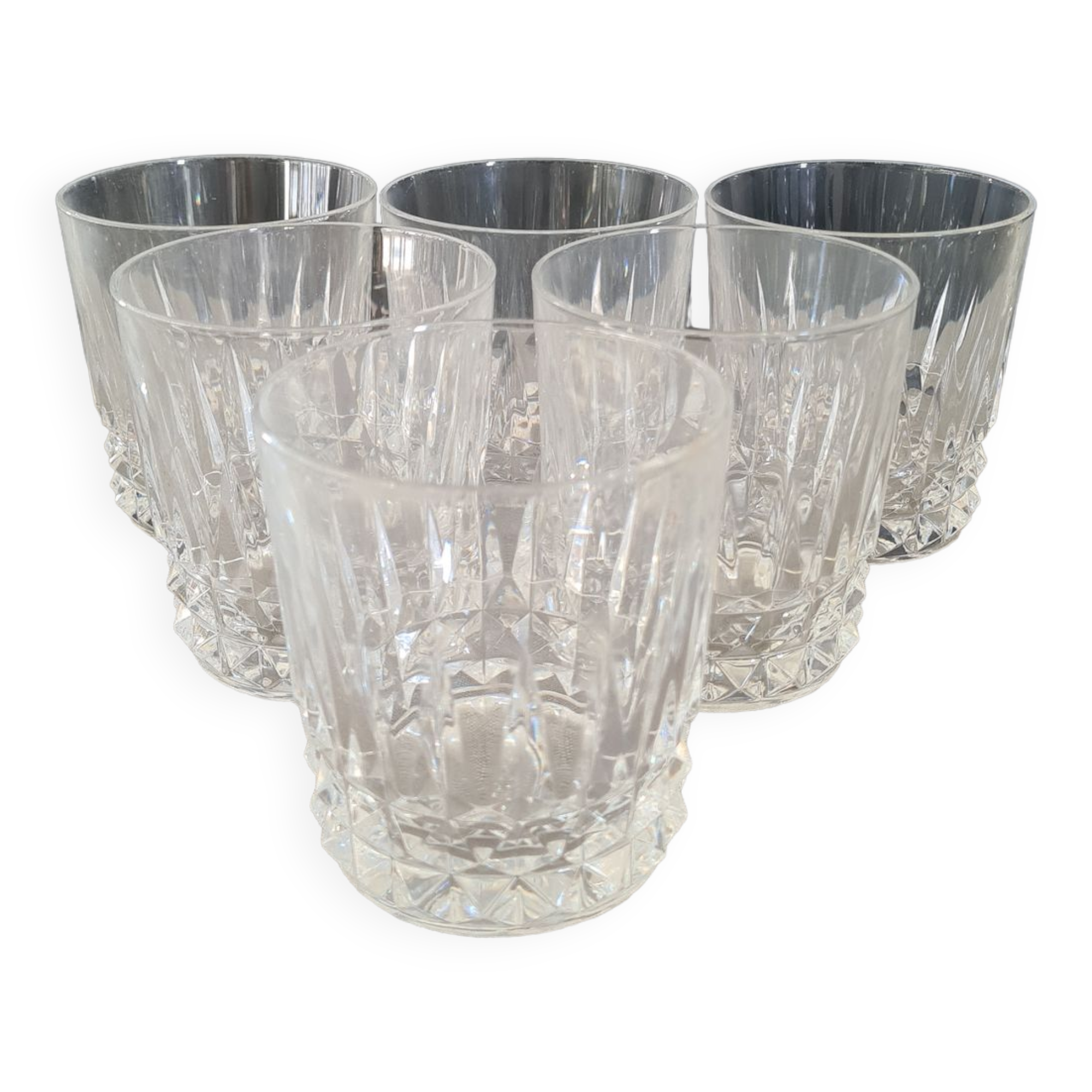 Crystal whiskey glasses from Arques Tuileries Vilandry
