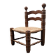 Chaise basse paillée