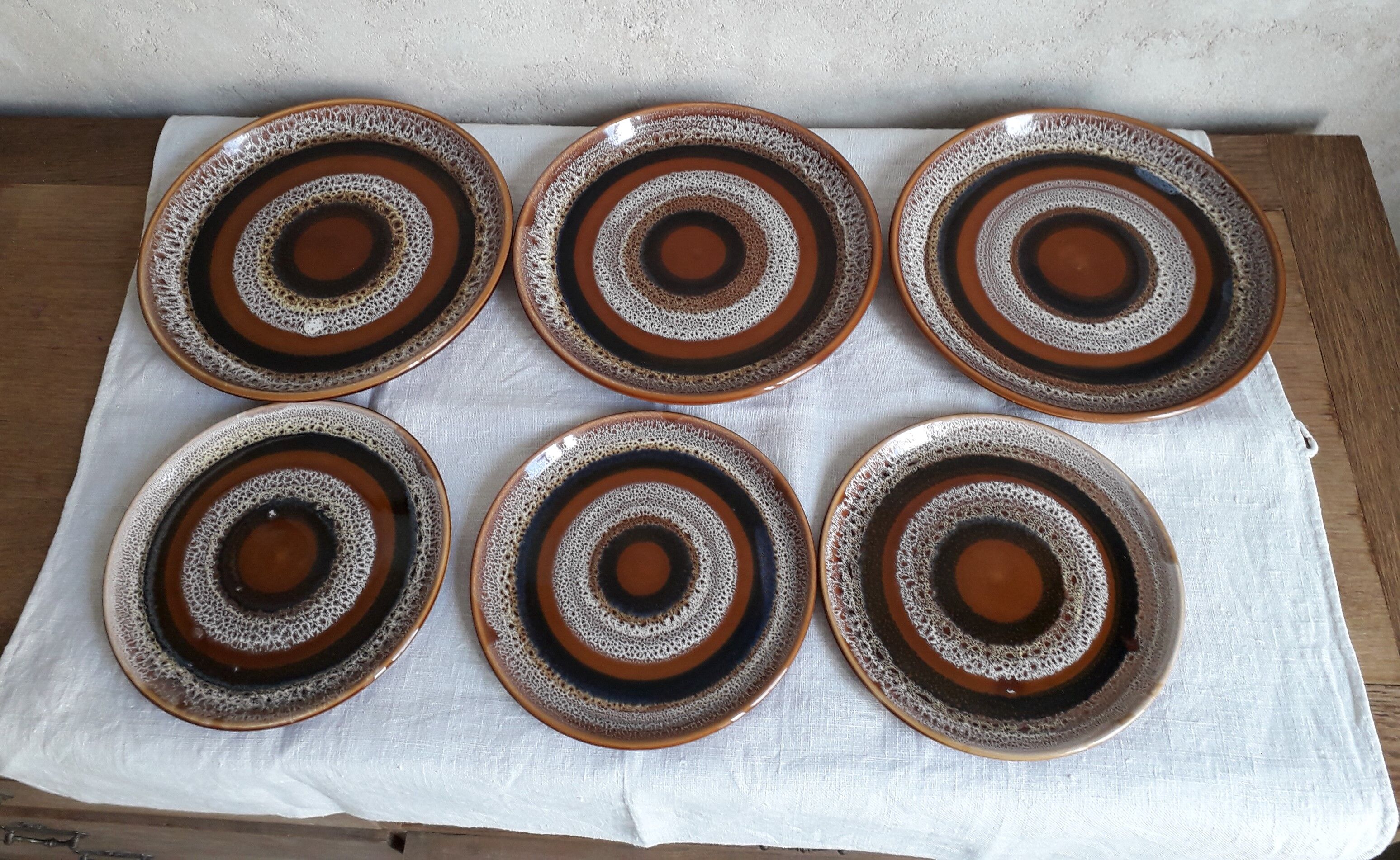 Plates Sarreguemines model "hawaii"