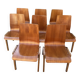 Scandinavian chairs (set of 8) in thermoformed beech from the 1960s.