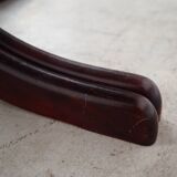 Round mahogany table, Danish design, 1970s, manufactured in Denmark