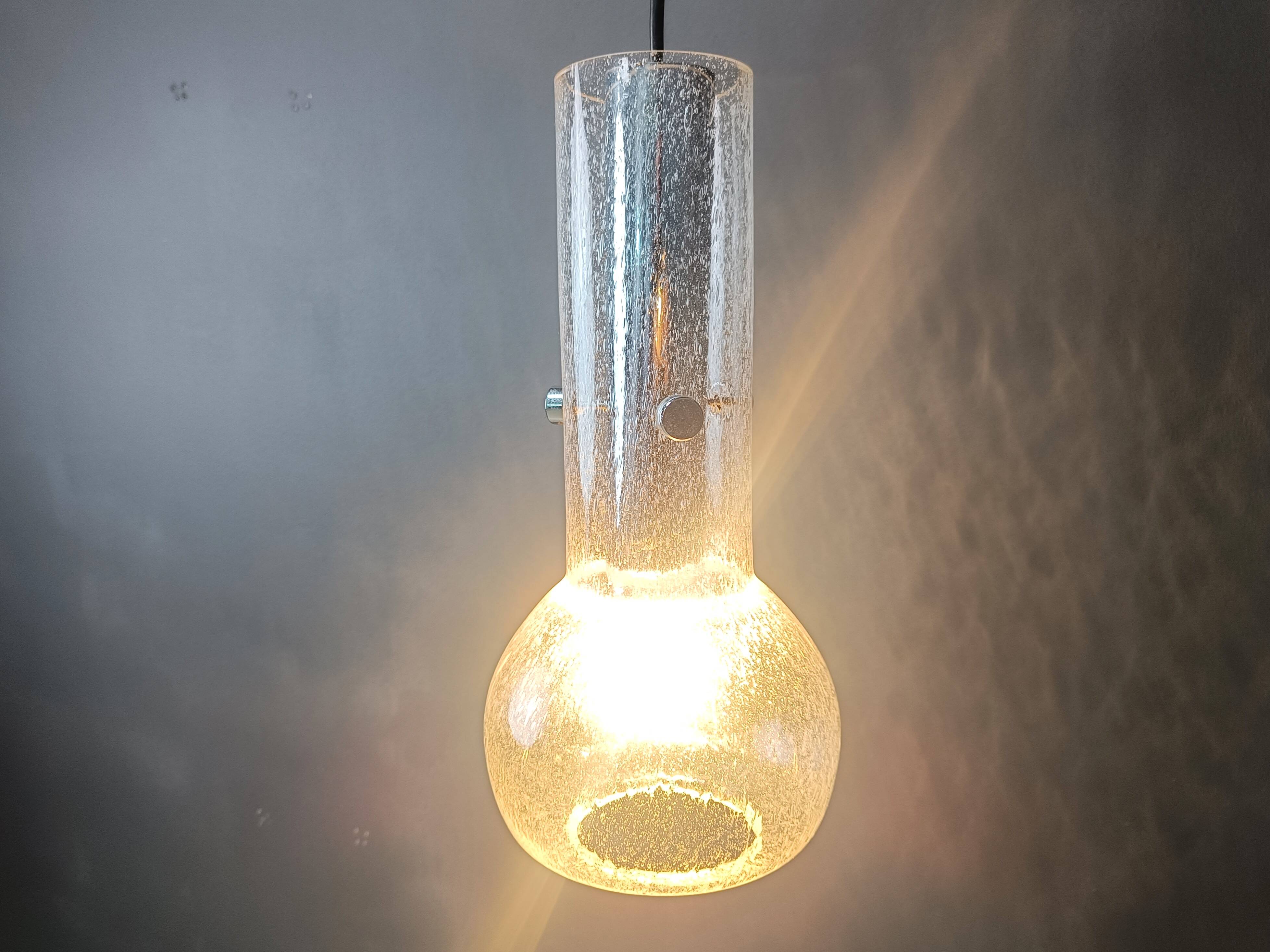 Vintage murano glass pendant light, 1970s
