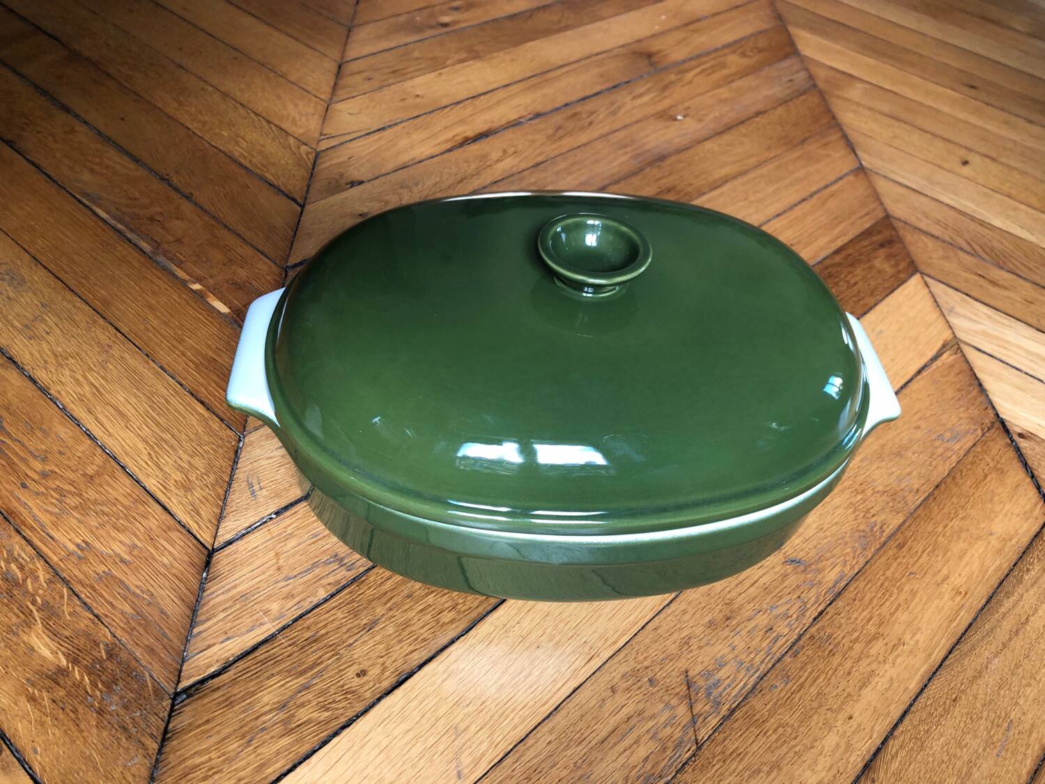 Cocotte verte vintage Émile henry