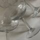 Set of 6 faceted cut crystal champagne glasses, Napoleon III style