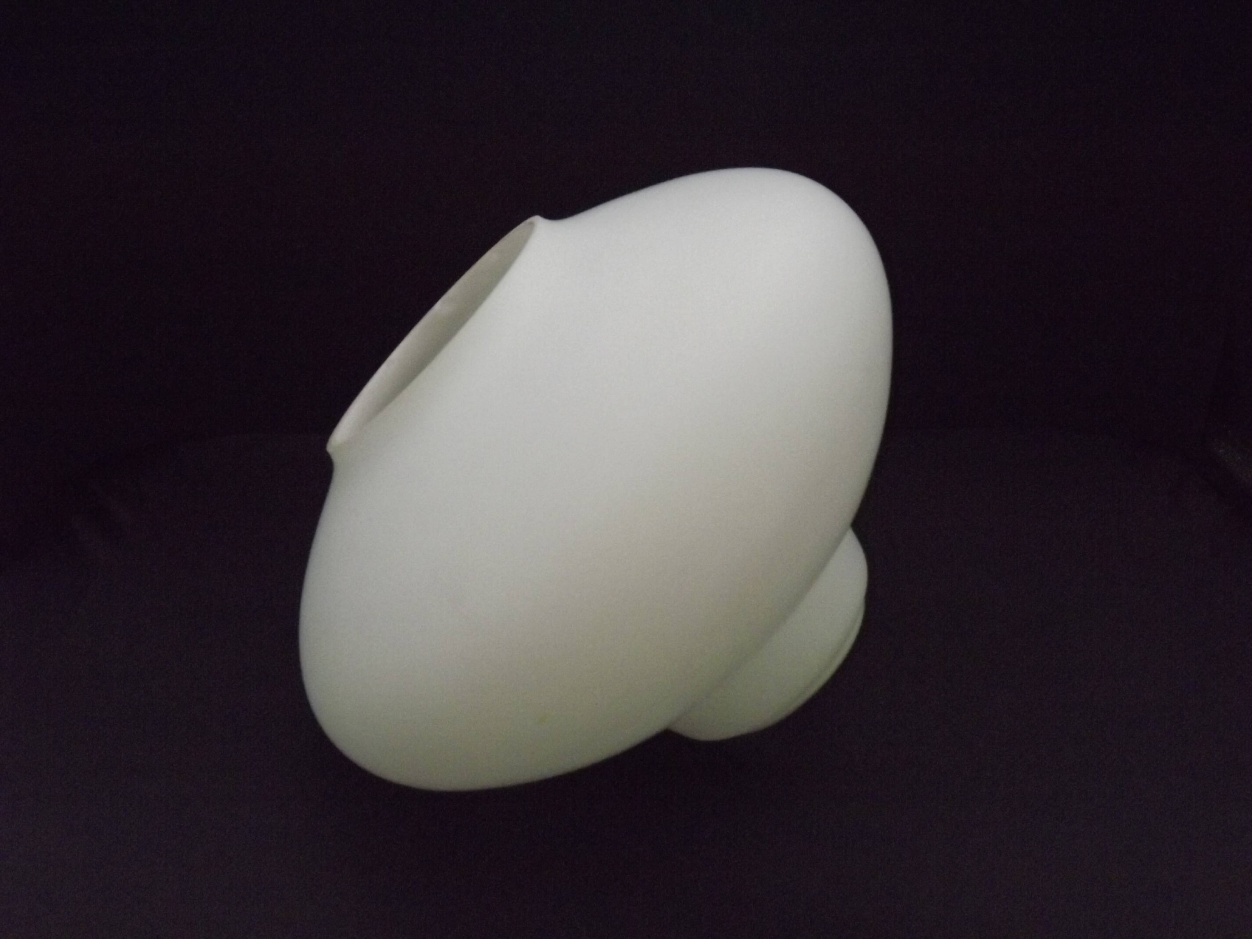 Large French Vintage Retro White Opaque Glass Pendant Ceiling Light Shade