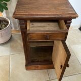 19th century solid wood bedside table
