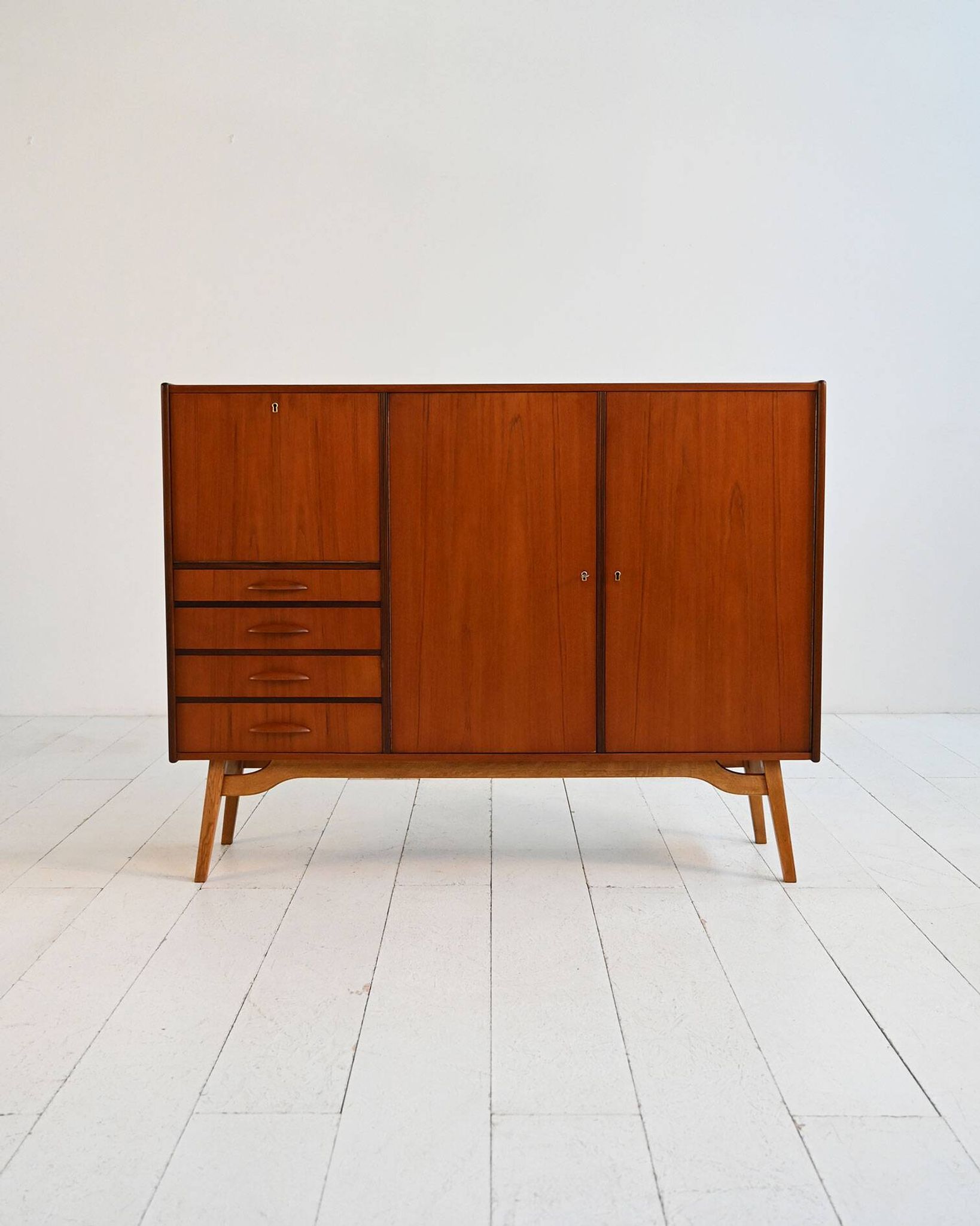 Buffet danois en teck et acajou, années 1950