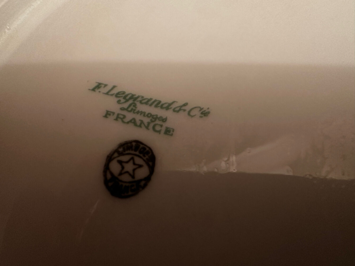 F. Legrand Limoges - Service à Dessert 2 Plat Gâteaux/Tartes + 11 assi