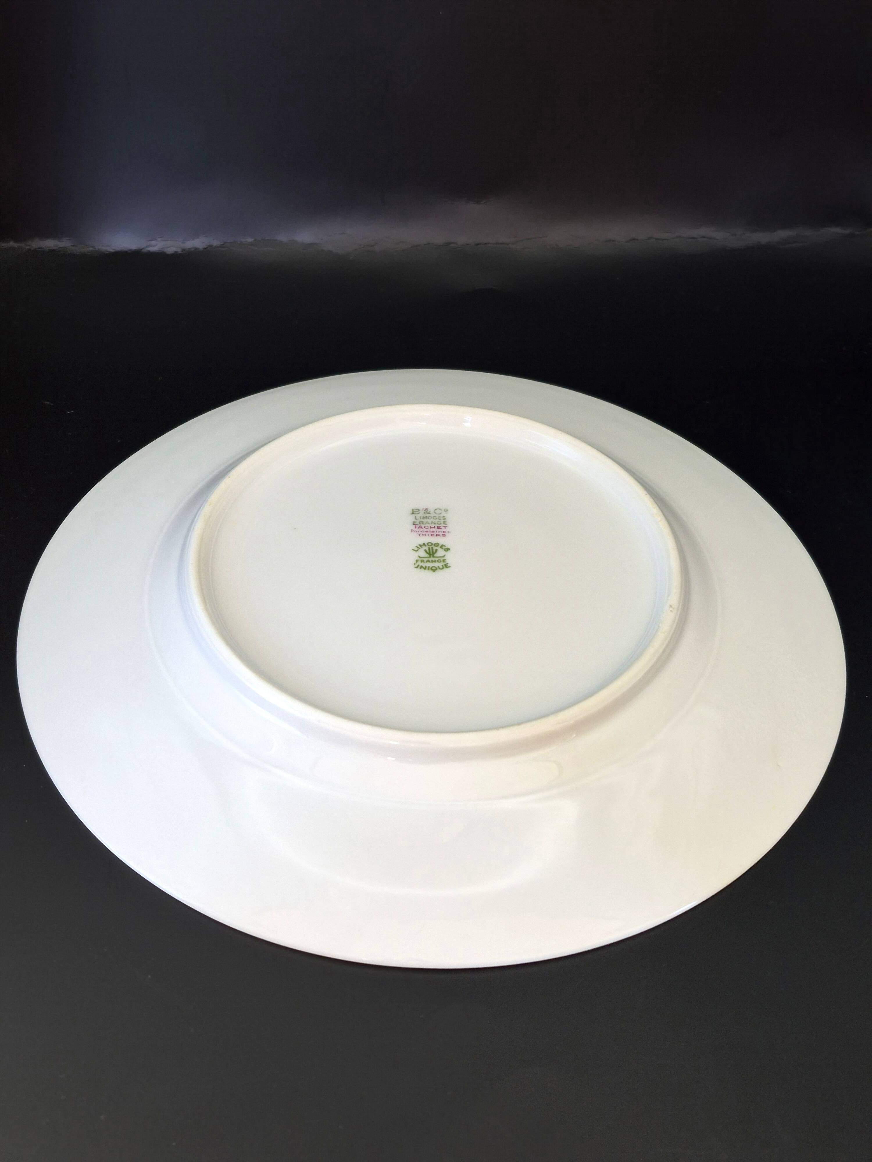 Set of 6 flat plates Bernardaud Limoges – Art Deco – A713
