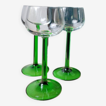 Set of 3 Alsace wine stemmed glasses