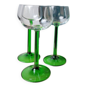 Lot de 3 verres à pied vin d'Alsace