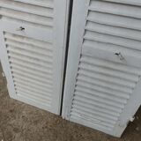 Old wooden shutters louvers 2 leafs