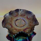 Prachtige schaal in iriserend glas met decor van dragon en lotus fenton