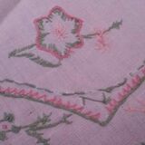 Antique linen placemat embroidered