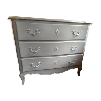 Commode rechampie couleur taupe