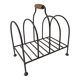 Vintage metal and wood magazine rack