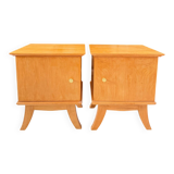 Vintage bedside table with tapered legs