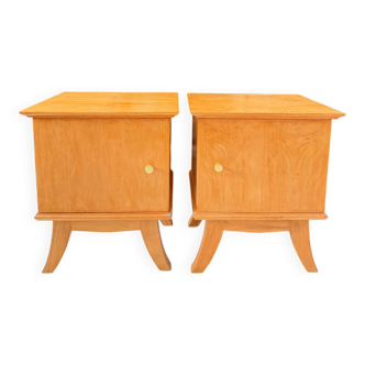 Vintage bedside table with tapered legs