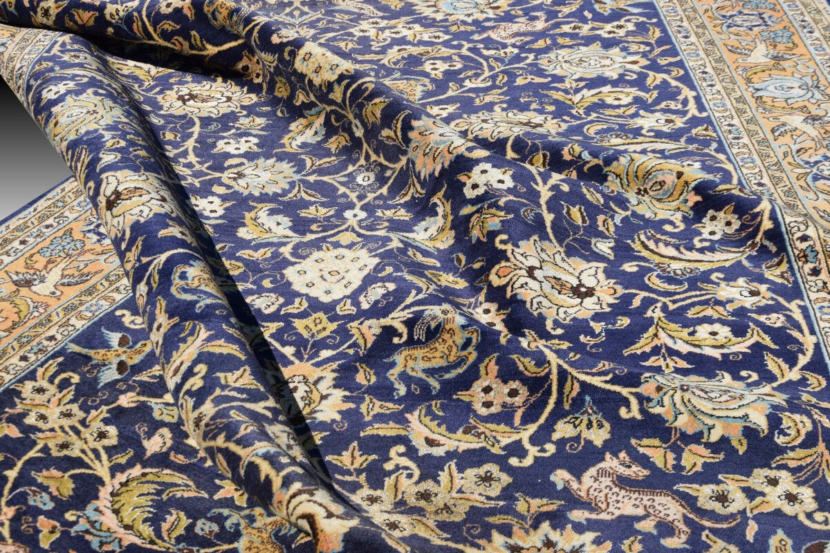 Oriental Carpet Ghoum Iran Wool and Silk - 220 x 350 cm - "Galerie Sardje"