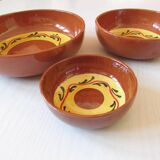 Set of 3 glazed earthenware ramekins