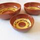 Set of 3 glazed earthenware ramekins